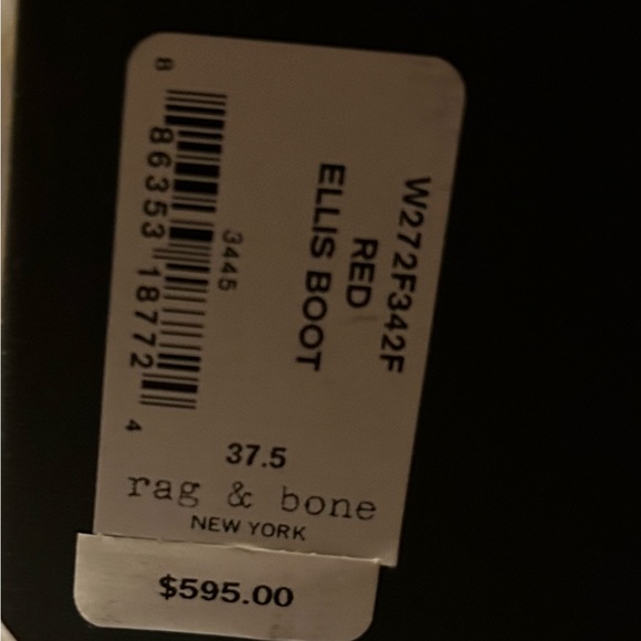 Gorgeous red rag n bone ankle boots with zipper on side - Picture 8 of 15